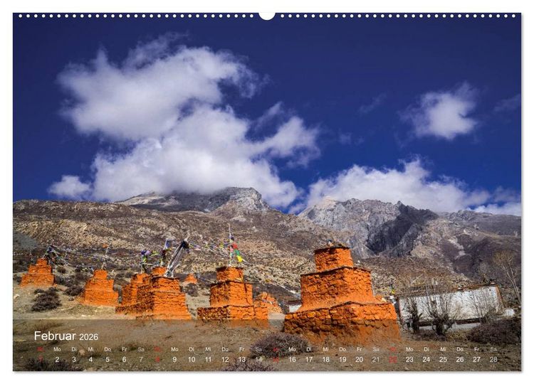 Produktbild: Faszinierende Landschaften der Welt: K&ouml;nigreich Mustang (hochwertiger Premium Wandkalender 2026 DIN A2 quer), Kunstdruck in Hochglanz