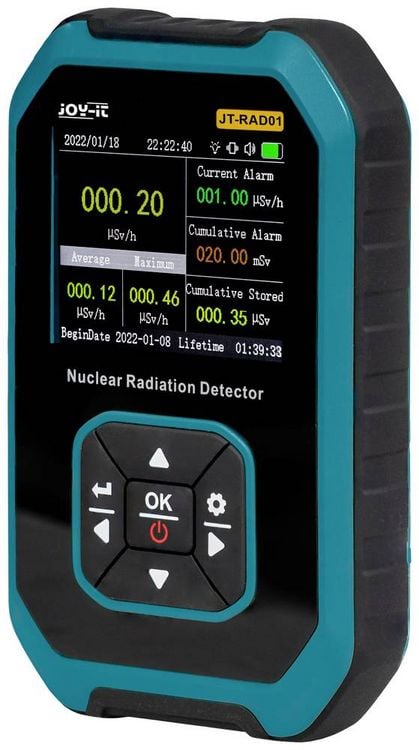 Produktbild: Joy-it JT-RAD01 Geigerz&auml;hler Strahlung: Beta, Gamma, R&ouml;ntgen akustischer Warnton, optisches Signal