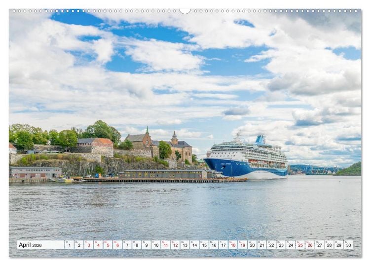 Produktbild: Zauberhaftes Oslo (Wandkalender 2026 DIN A2 quer), CALVENDO Monatskalender