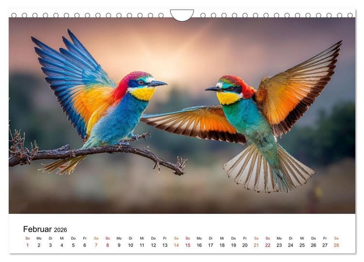 Produktbild: Bienenfresser - im Flug der Farben (Wandkalender 2026 DIN A4 quer), CALVENDO Monatskalender