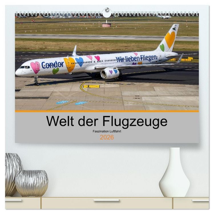 Produktbild: Welt der Flugzeuge - Faszination Luftfahrt 2026 (hochwertiger Premium Wandkalender 2026 DIN A2 quer), Kunstdruck in Hochglanz