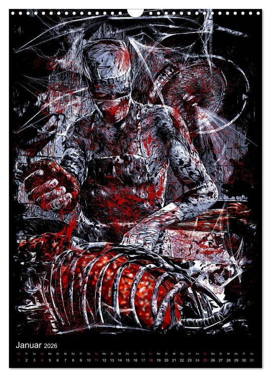 Produktbild: BLOODBOY/DARK ILLUSTRATION (Wandkalender 2026 DIN A3 hoch), CALVENDO Monatskalender