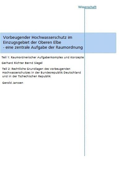 Produktbild: Vorbeugender Hochwasserschutz im Einzugsgebiet der Oberen Elbe - eine zentrale Aufgabe der Raumordnung