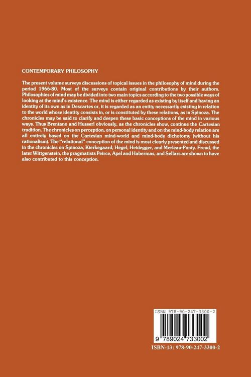 Produktbild: Philosophy of Mind/Philosophie de l&rsquo;esprit