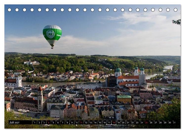 Produktbild: Pittoreskes Passau (Tischkalender 2027 DIN A5 quer), CALVENDO Monatskalender