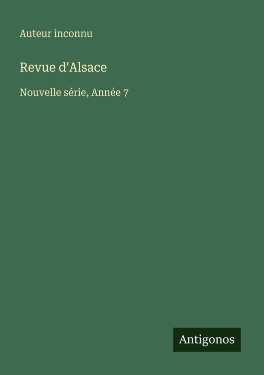 Produktbild: Revue d'Alsace