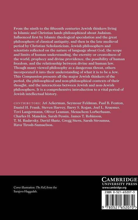 Produktbild: The Cambridge Companion to Medieval Jewish Philosophy
