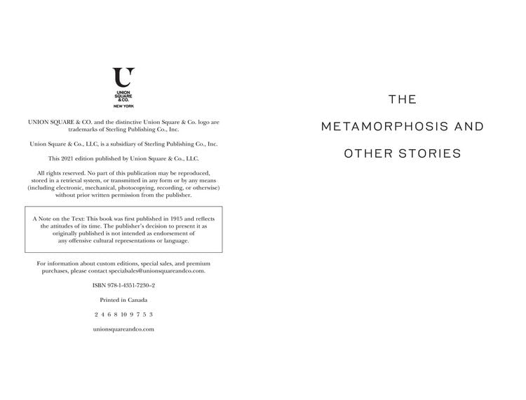 Produktbild: The Metamorphosis and Other Stories