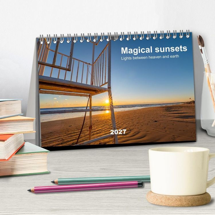 Produktbild: Magical sunsets. Lights between heaven and earth (Desk Calendar 2027 DIN A5 landscape), CALVENDO 12 Month DeskCalendar