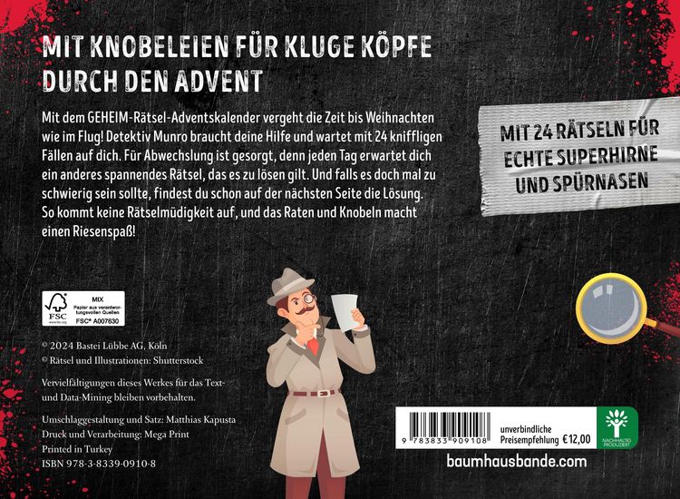 Produktbild: Geheim! - Der R&auml;tsel-Adventskalender