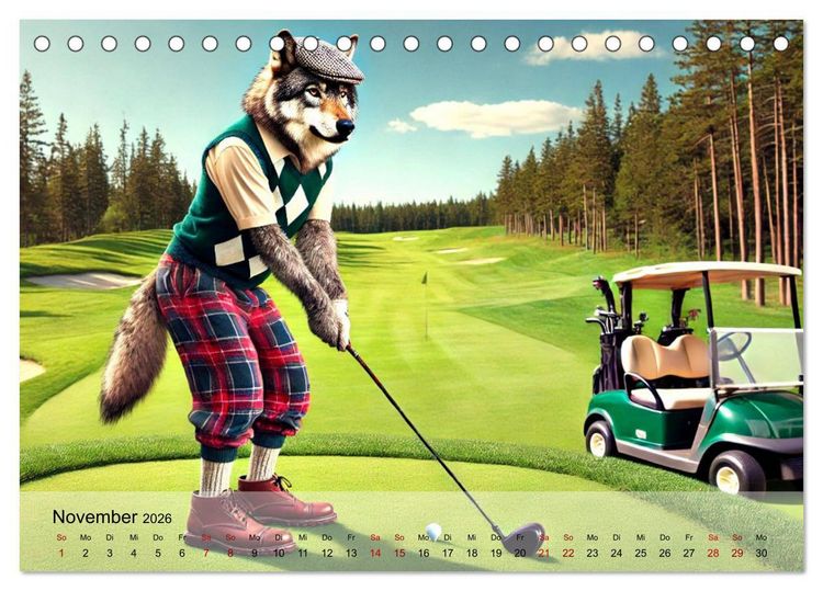 Produktbild: Tierische Illusionen - Humorvolle Tierfantasien (Tischkalender 2026 DIN A5 quer), CALVENDO Monatskalender
