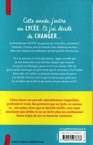 Produktbild: Confessions d'une catastrophe ambulante : le journal de Chlo&eacute; Snow
