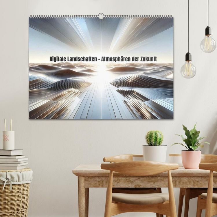 Produktbild: Digitale Landschaften &ndash; Atmosph&auml;ren der Zukunft (Wandkalender 2027 DIN A2 quer), CALVENDO Monatskalender