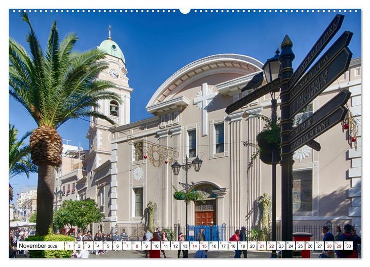 Produktbild: Gibraltar - Gro&szlig;britannien am Mittelmeer (hochwertiger Premium Wandkalender 2026 DIN A2 quer), Kunstdruck in Hochglanz