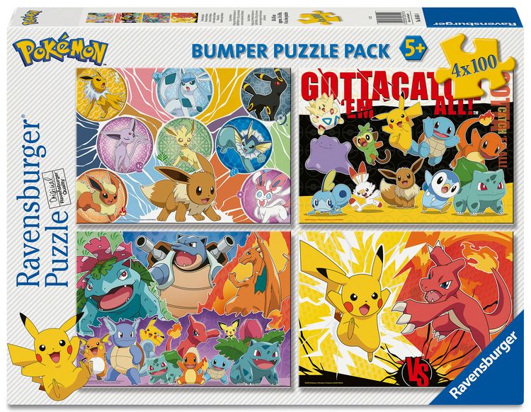 Produktbild: Kinderpuzzle 4x100 Teile - Pok&eacute;mon-Kumpels