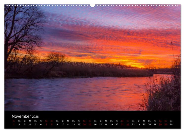 Produktbild: Die Amper - Ansichten eines bayerischen Flusses (hochwertiger Premium Wandkalender 2026 DIN A2 quer), Kunstdruck in Hochglanz