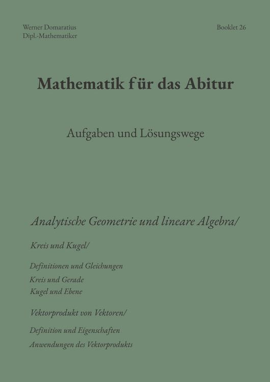 Produktbild: Mathematik f&uuml;r das Abitur