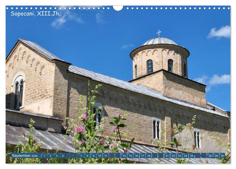 Produktbild: Serbien - Das Land der Kl&ouml;ster (Wandkalender 2026 DIN A3 quer), CALVENDO Monatskalender