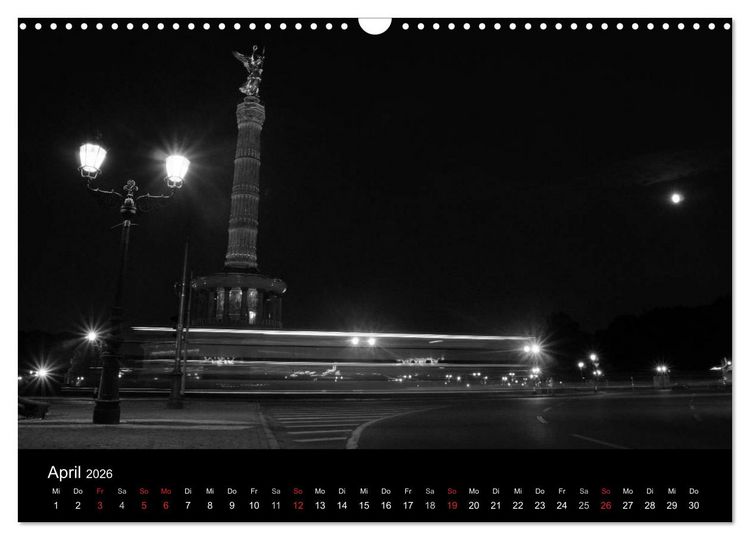 Produktbild: BLACK 'N WHITE (Wandkalender 2026 DIN A3 quer), CALVENDO Monatskalender