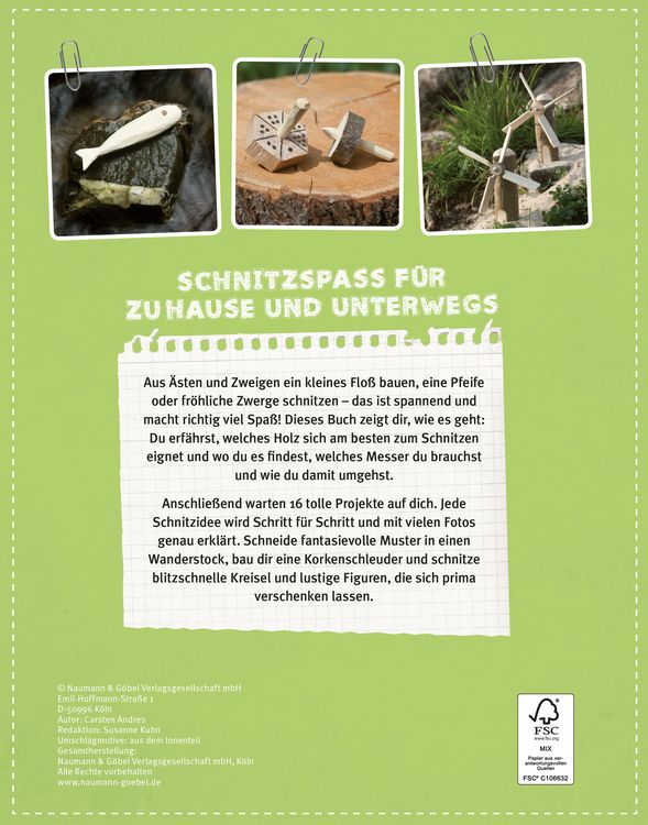 Produktbild: Tolle Schnitzereien f&uuml;r Kinder ab 8 Jahren