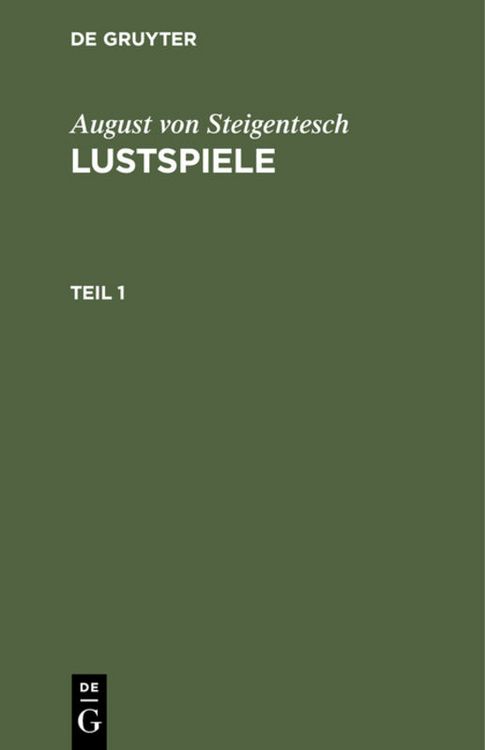 Produktbild: Lustspiele. Teil 1