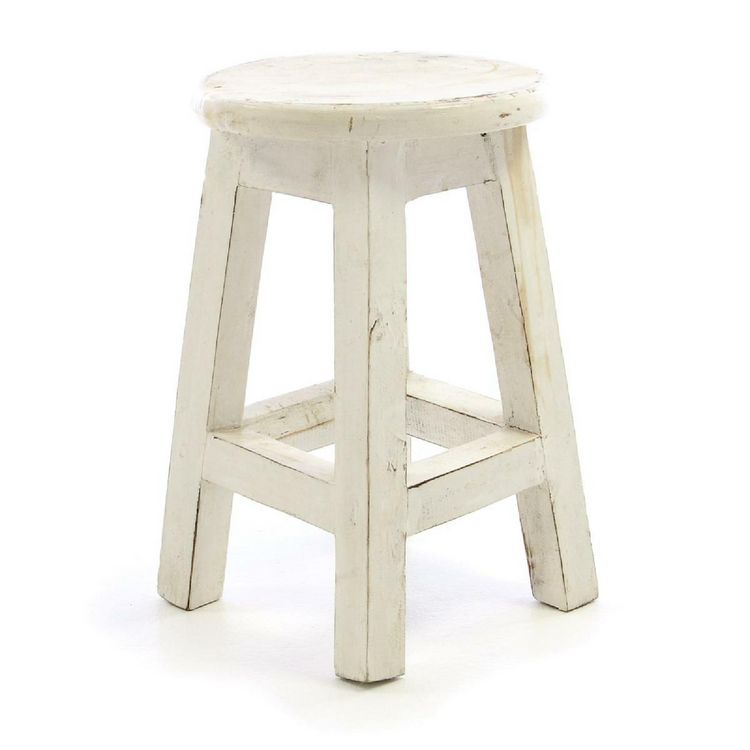 Produktbild: Vintage Hocker wei&szlig;