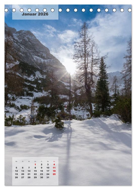 Produktbild: Alpine Jahreszeiten: Ein Jahr in den Bergen (Tischkalender 2026 DIN A5 hoch), CALVENDO Monatskalender