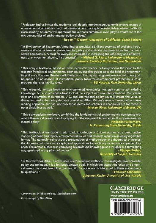 Produktbild: Environmental Economics
