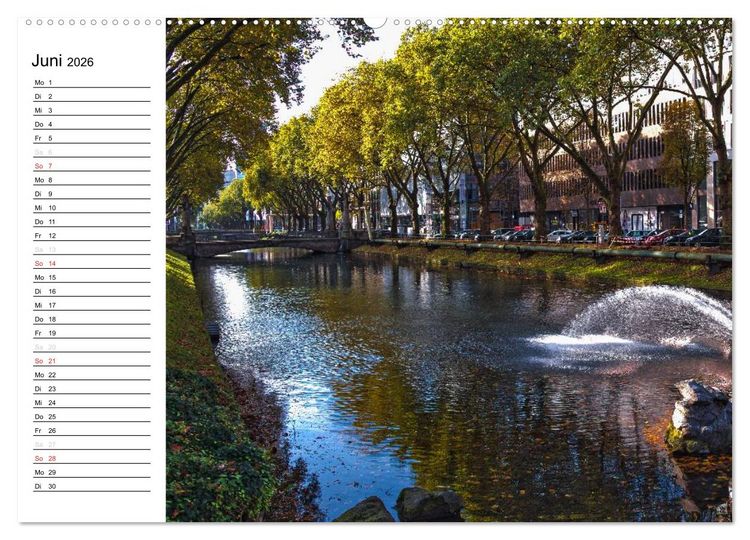 Produktbild: D&uuml;sseldorf - Impressionen (hochwertiger Premium Wandkalender 2026 DIN A2 quer), Kunstdruck in Hochglanz