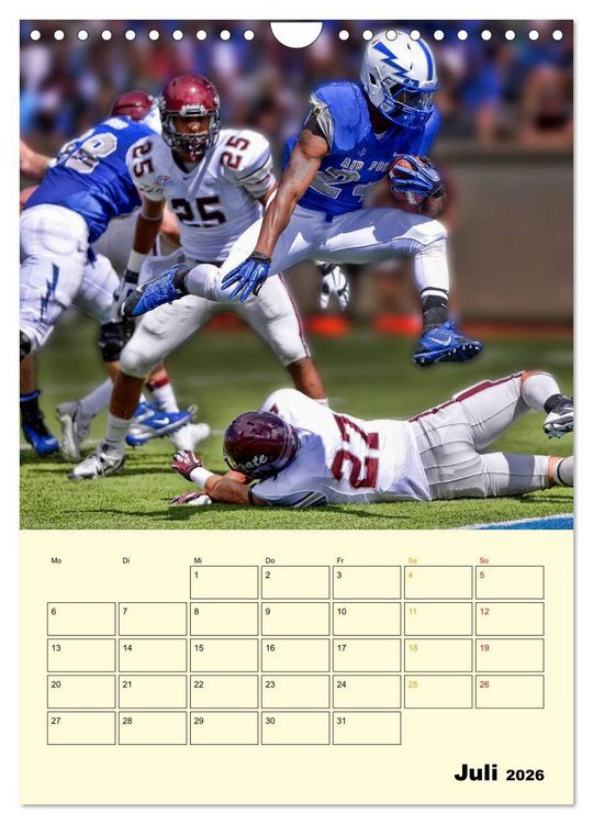 Produktbild: American Football, Team-Arbeit (Wandkalender 2026 DIN A4 hoch), CALVENDO Monatskalender