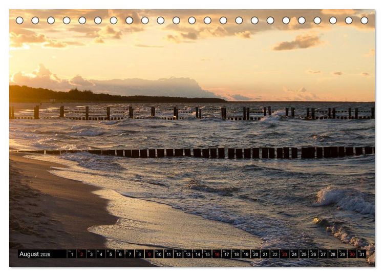 Produktbild: Binz Zingst 2026 (Tischkalender 2026 DIN A5 quer), CALVENDO Monatskalender