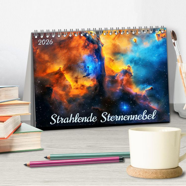 Produktbild: Strahlende Sternennebel (Tischkalender 2026 DIN A5 quer), CALVENDO Monatskalender