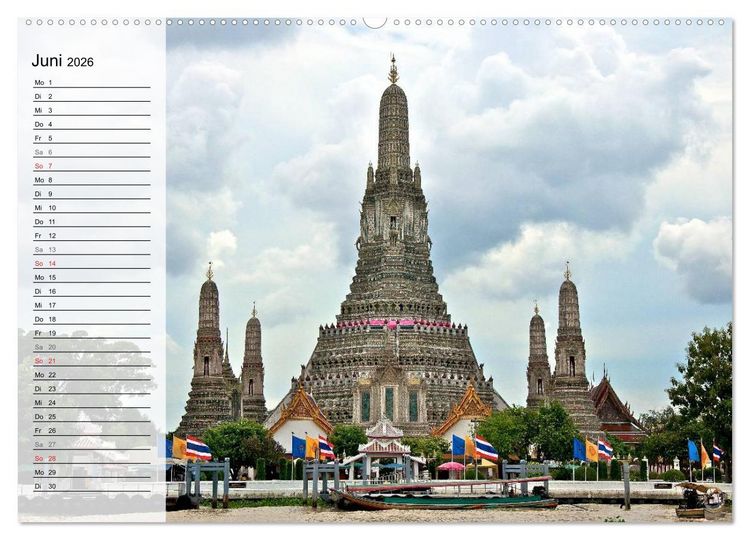 Produktbild: Mein Thailand - Geburtstagskalender (hochwertiger Premium Wandkalender 2026 DIN A2 quer), Kunstdruck in Hochglanz