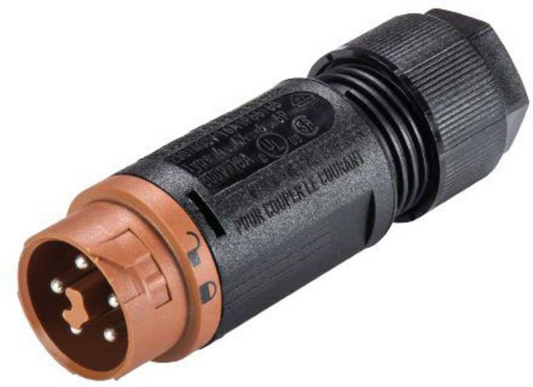 Produktbild: Wieland 46.052.4550.4 Rundstecker Stecker, gerade Serie (Rundsteckverbinder): RST&reg; MINI Gesamtpolzahl: 5 1 St.