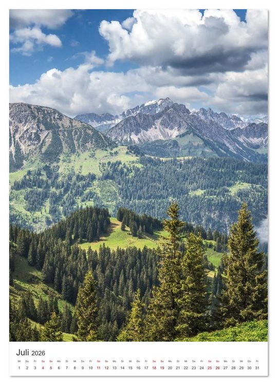 Produktbild: Bergsommer im Tannheimer Tal (Tischkalender 2026 DIN A5 hoch), CALVENDO Monatskalender