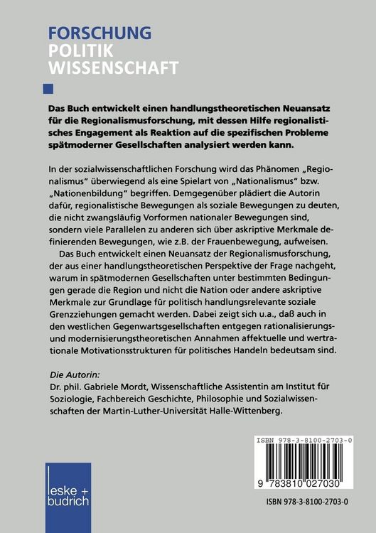 Produktbild: Regionalismus und Sp&auml;tmoderne