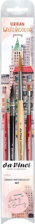 Produktbild: da Vinci Pinselset Urban Watercolor Journey by May & Berry, 4er Set