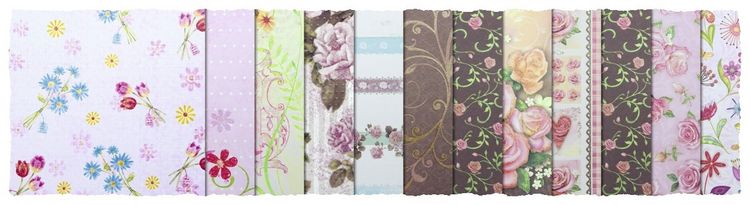 Produktbild: URSUS Spezialpapiere Design Paper Pack Glitter Flowerbomb, 30 Blatt