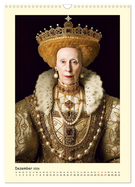 Produktbild: Mittelalter Portraits. Inspiriert vom K&ouml;nigshaus der Tudors (Wandkalender 2026 DIN A3 hoch), CALVENDO Monatskalender