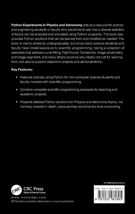 Produktbild: Python Experiments in Physics and Astronomy