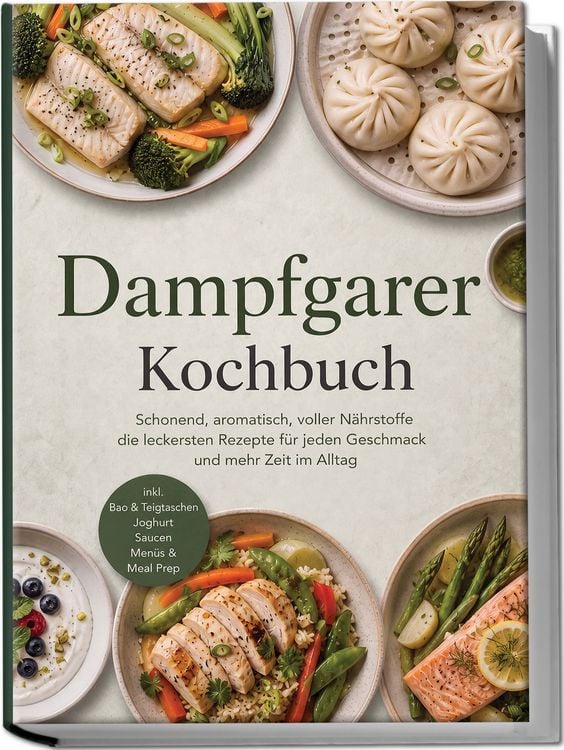 Produktbild: Dampfgarer Kochbuch: Schonend, aromatisch, voller N&auml;hrstoffe &ndash; die leckersten Rezepte f&uuml;r jeden Geschmack und mehr Zeit im Alltag &ndash; inkl. Bao & Teigtaschen, Joghurt, Saucen, Men&uuml;s & Meal Prep