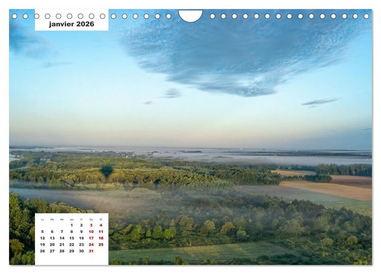 Produktbild: D&eacute;couverte de la Loire vue du ciel (Calendrier mural 2026 DIN A4 vertical), CALVENDO calendrier mensuel