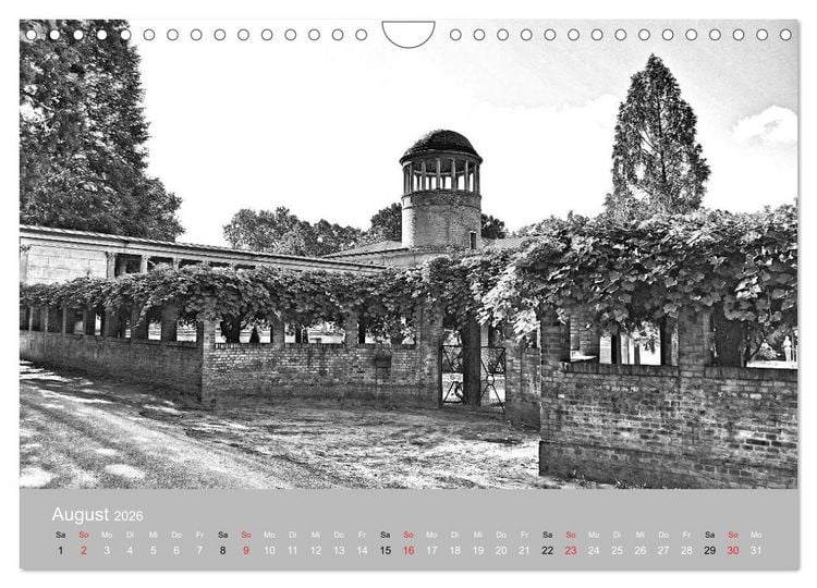 Produktbild: Potsdam schwarz auf wei&szlig; (Wandkalender 2026 DIN A4 quer), CALVENDO Monatskalender
