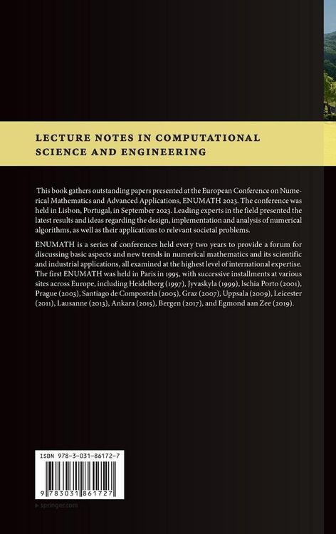 Produktbild: Numerical Mathematics and Advanced Applications ENUMATH 2023, Volume 1