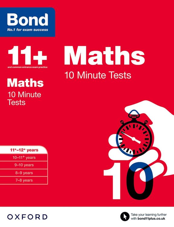 Produktbild: Bond 11+ Maths 10 Minute Tests for Age 11-12+ | For the 11+, 13+, and other school entrance exams