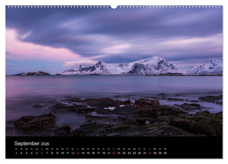 Produktbild: Norwegen, Landschaften in Schnee und Eis (hochwertiger Premium Wandkalender 2026 DIN A2 quer), Kunstdruck in Hochglanz