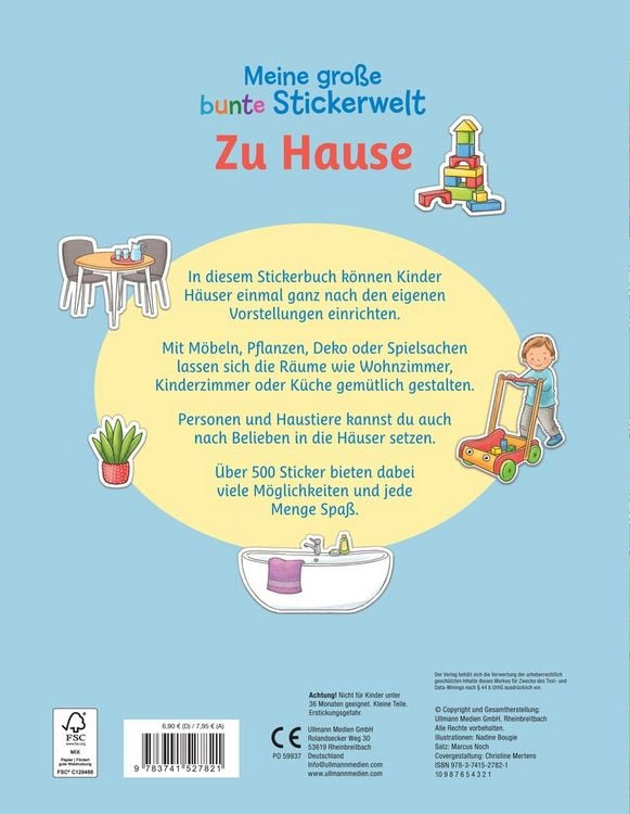 Produktbild: Meine gro&szlig;e bunte Stickerwelt - Zu Hause