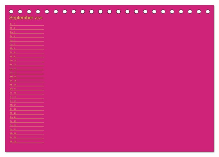 Produktbild: Bastel-Geburtstagskalender pink / Geburtstagskalender (Tischkalender 2026 DIN A5 quer), CALVENDO Monatskalender