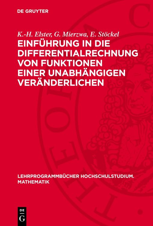 Produktbild: Einf&uuml;hrung in die Differentialrechnung von Funktionen einer unabh&auml;ngigen Ver&auml;nderlichen