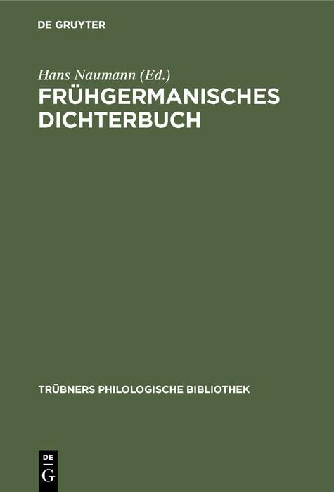 Produktbild: Fr&uuml;hgermanisches Dichterbuch